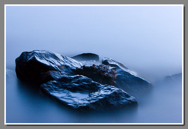 long exposure, water, rock, Wisconsin River, Bukolt Park, Stevens Point, Wisconsin